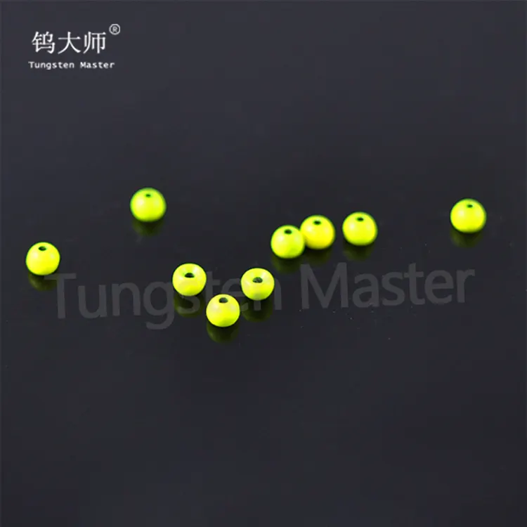 Custom colors shape and size tungsten round shape colorful fishing beads