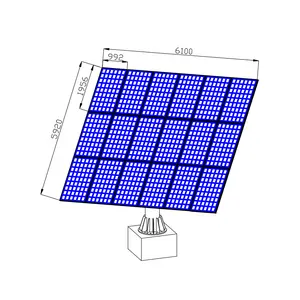 15kw dual แกน solar tracker หมุนพลังงานแสงอาทิตย์แผง