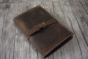 A5 ทำด้วยมือหนังไดอารี่ฝาครอบโฟลเดอร์สำหรับ <span class=keywords><strong>IPad</strong></span> มินิ - Product Image 3