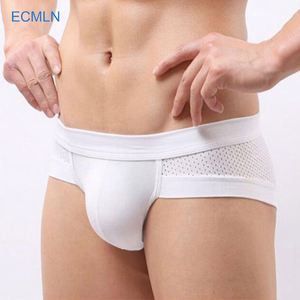 Luz personalizado Sexy de malla transpirable <span class=keywords><strong>blanco</strong></span> para Hombre Ropa interior Calzoncillos <span class=keywords><strong>Boxer</strong></span> - Product Image 2