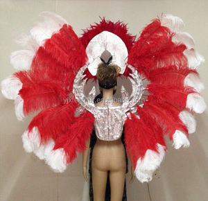 Party <strong>Halloween</strong> <strong>Decoration</strong>/feather Clothes Feather Headpiece Backplate Feather Headwear Backplate - Product Image 2