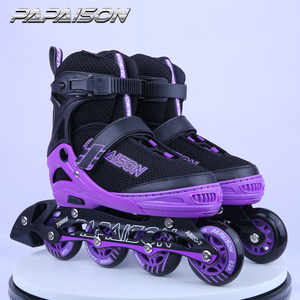 PAPAISON 4 PU LED 84A Patins à roulettes réglables à clignotants sûrs, talons de patinage, patins en ligne de haute qualité pour l'extérieur - Product Image 3