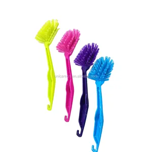 Plastic Dish Printed Brush Household Cleaning Plastic Dish Cleaning Brush Pot Brush
