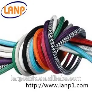 textile flexible cable 3Core Cotton Coated Electric Wire and Cable