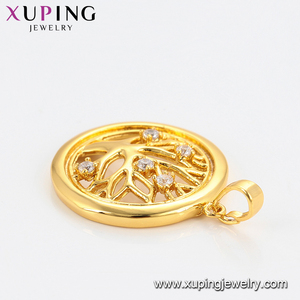 34001 Xuping 24K Liontin Pohon Kehidupan Bulat Grosir Tiongkok Berlapis Emas - Product Image 6