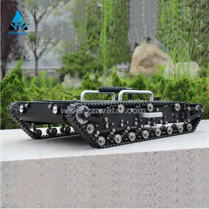 Sasis Robot Track Logam Mini 500*300*120Mm, untuk Pemeriksaan