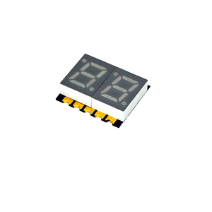 תצוגה נומרית <span class=keywords><strong>LED</strong></span> דו-ספרית בגודל 0.56 אינץ', מסוג <span class=keywords><strong>SMD</strong></span>, פולטת אור כתום עז, 7 מקטעים, תואמת RoHS, מתוצרת סין. - Product Image 1