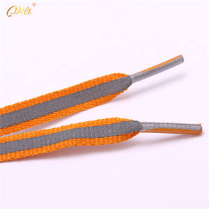 [6] 도매 8mm 반사 신발 끈 플랫 신발 끈 안전한 신발 끈 - Product Image 4