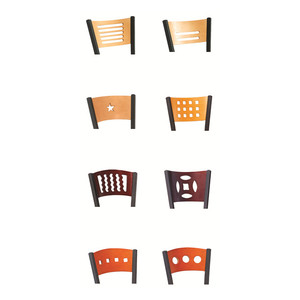 Diferentes de grabado láser estilo espalda Silla de metal para <span class=keywords><strong>restaurante</strong></span> de cadena - Product Image 2