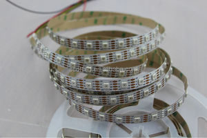 การใช้พลังงานต่ำ LED Strip Light APA102,72LED/M 5050 SMD RGB LED ชิป DC5V อินพุต,PCB สีขาว - Product Image 1