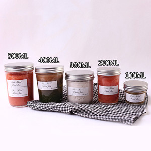 100ml 200ml 230ml 250ml 300ml 350ml 400ml 500ml 650ml boş geniş ağız reçeli havyar 730 Canning için kapaklı