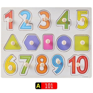 Puzzle montessori 3d pour enfants, chiffres/<span class=keywords><strong>fruits</strong></span>, à main, en <span class=keywords><strong>bois</strong></span>, bonne qualité - Product Image 2