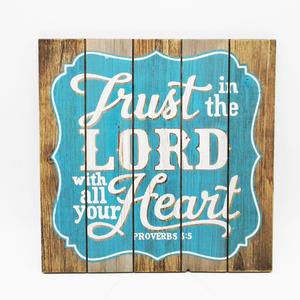 Wholesale Religious Cheap Wooden Wall Decor Psalm Plaque