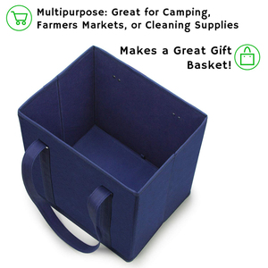 Sac fourre-tout d'épicerie réutilisable personnalisable boîte à provisions pliable <span class=keywords><strong>tissu</strong></span> tissé imprimé Logo manipulé Type fait non tissé - Product Image 3
