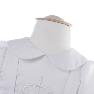 Meilleure vente Nimble bébé mignon baptême porter Western à manches longues bébé infantile exquis enfant en bas âge Satin baptême garçon porter - Product Image 3