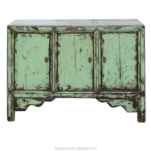 Antique design living room furniture vintage wood painted cabinet