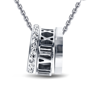Diseño <span class=keywords><strong>de</strong></span> <span class=keywords><strong>la</strong></span> personalidad Del Encanto <span class=keywords><strong>de</strong></span> Cristal <span class=keywords><strong>de</strong></span> Acero Inoxidable Números Romanos <span class=keywords><strong>de</strong></span> <span class=keywords><strong>La</strong></span> Moda Collar <span class=keywords><strong>de</strong></span> 2017 - Product Image 1