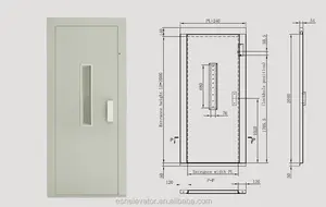 Ascenseur porte semi-automatique porte battante