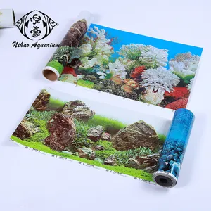 Under Sea Paper Decorations Landscape Images Poster Fish Tank 3D Aquarium Background