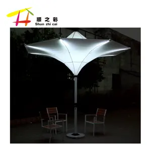 wholesale promotion garden umbrella outdoor patio tulip umbrella with LED light