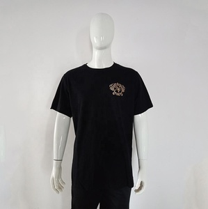 Custom Printing Black Short Sleeve 100% Cotton <strong>t</strong> <strong>Shirt</strong> <strong>Men</strong> - Product Image 4