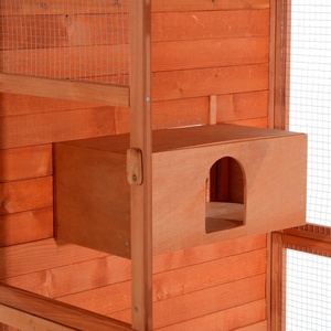 Basso prezzo giardino esterno in legno gabbia per uccelli 2 porte casa facile da pulire nuova - Product Image 4