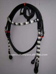 CABEZAL DE CUERO OCCIDENTAL/BRIDA OCCIDENTAL DE CUERO DE DISEÑO PERSONALIZADO CON TUBO DE BARRIL Y MONTAJE DE PLATA/BRIDA OCCIDENTAL - Product Image 2