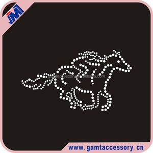 Motivo de caballo occidental hotfix, Diamante de imitación, Diseño de transferencia - Product Image 4