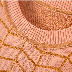 Abiti lunghi a quadri lisci a <span class=keywords><strong>maniche</strong></span> <span class=keywords><strong>corte</strong></span> su misura con scollo a <span class=keywords><strong>maglia</strong></span> stile estivo abito maglione lavorato a <span class=keywords><strong>maglia</strong></span> Casual da donna - Product Image 4