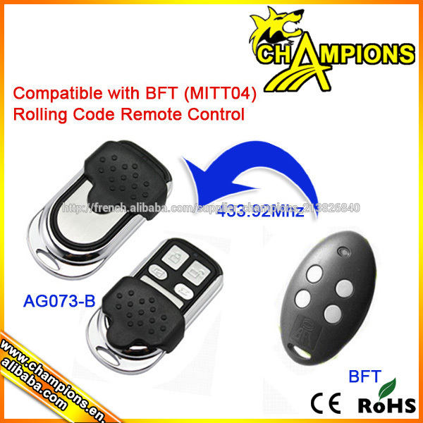 compatible avec BFT (MITTO 04) roulant télécommande de code AG-073B