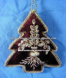 Tree Shape Hand Embroidery Christmas Hanging For Decorations - Product Image 1