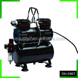 Xách tay twin cylinder airbrush <span class=keywords><strong>compressor</strong></span> kit - Product Image 1