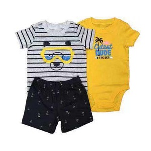 Ensemble <span class=keywords><strong>cadeau</strong></span> 3 pièces avec pantalon et t-shirt pour bébé, vêtements confortables et mignons pour nouveau-né - Product Image 1
