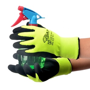 Micro Mousse Sable Noir Gants Enduits De Latex Avec Double Doublure En Polyester - Product Image 5