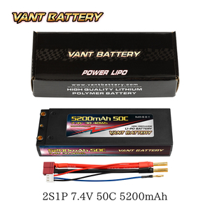 Vant 2S Lipo バッテリー 2S 5200mAh 50C ハードケース 高品質 4mm ディーンズコネクター付き RC トラック/トラギー/レーシングホビー用 - Product Image 5