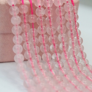 Mode 4/6/8/10/12mm Rose Rose Quartz Cristaux Pierre Perles Rondes Perles D'espacement En Vrac Pour La Fabrication De Bijoux DIY Bracelet Collier