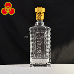Personnalisé en relief verre bouteille pour <span class=keywords><strong>gin</strong></span> bouteille 500 ml avec <span class=keywords><strong>du</strong></span> liège - Product Image 6