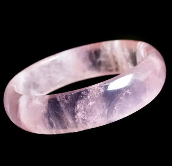 55-60Mm Đường Kính Bên Trong Tự Nhiên Rose Quartz Thời Trang Đá Quý Bangles Đối Với Phụ Nữ