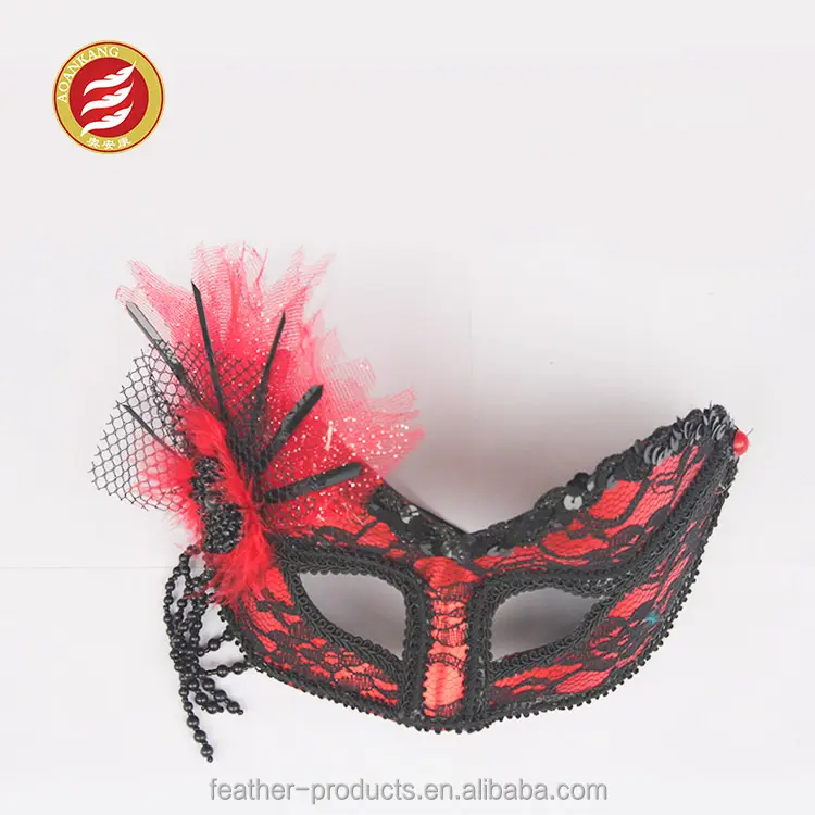 Half Face Sexy Feather Lace plastic Masks