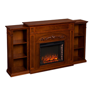 <span class=keywords><strong>Chimenea</strong></span> Eléctrica Grande con <span class=keywords><strong>Calefactor</strong></span>, para <span class=keywords><strong>Chimenea</strong></span>, Acabado en Nogal Pulido - Product Image 2