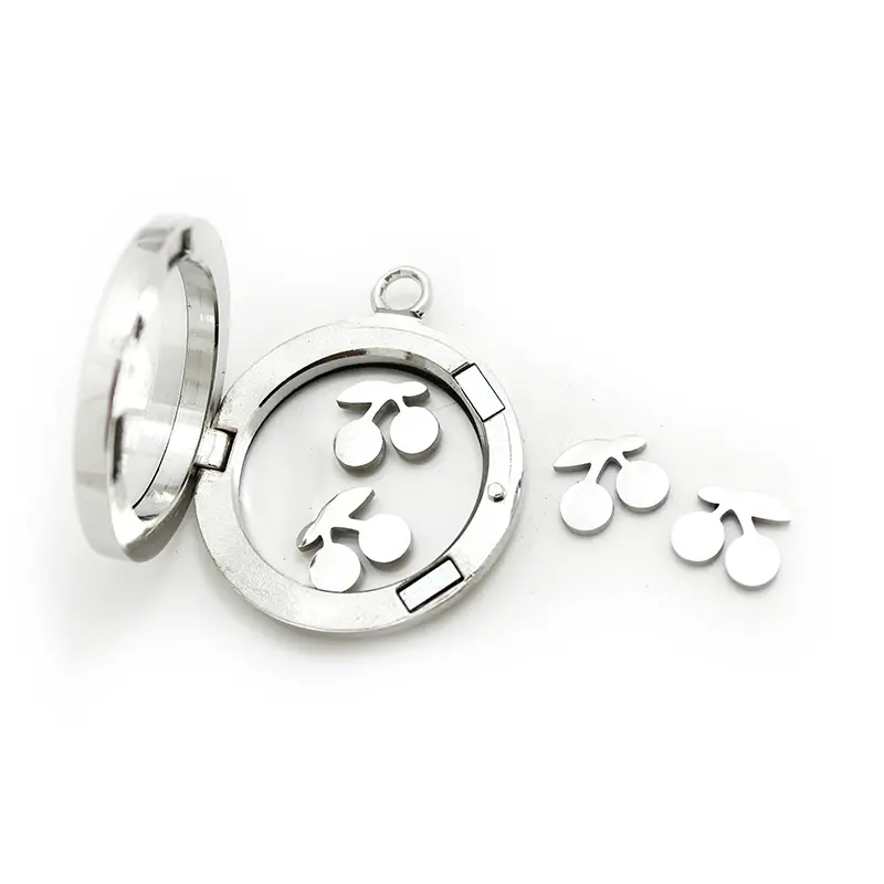 Gümüş renk düz yüzey paslanmaz çelik yüzer Charm DIY cam madalyon kolye dekorasyon aksesuarları için