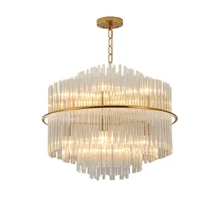 Decoration Lustre Home Pendant Light Fixtures Indoor Living Room Hang Lamp Modern Led Crystal Luxury Chandelier
