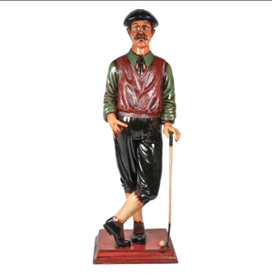 Bahçe Polyresin Golf dekorasyon yaşam boyutu reçine golfçü heykeli - Product Image 4
