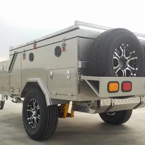 Off Road Hot Dipped Galvanized Camper Trailers With Caravan Tent