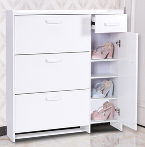 Chine Offre Spéciale <span class=keywords><strong>pas</strong></span> <span class=keywords><strong>cher</strong></span> prix bois 2 étagères en panneaux de particules organisateur rack mini armoire à chaussures avec 2 tiroirs pour la maison - Product Image 3