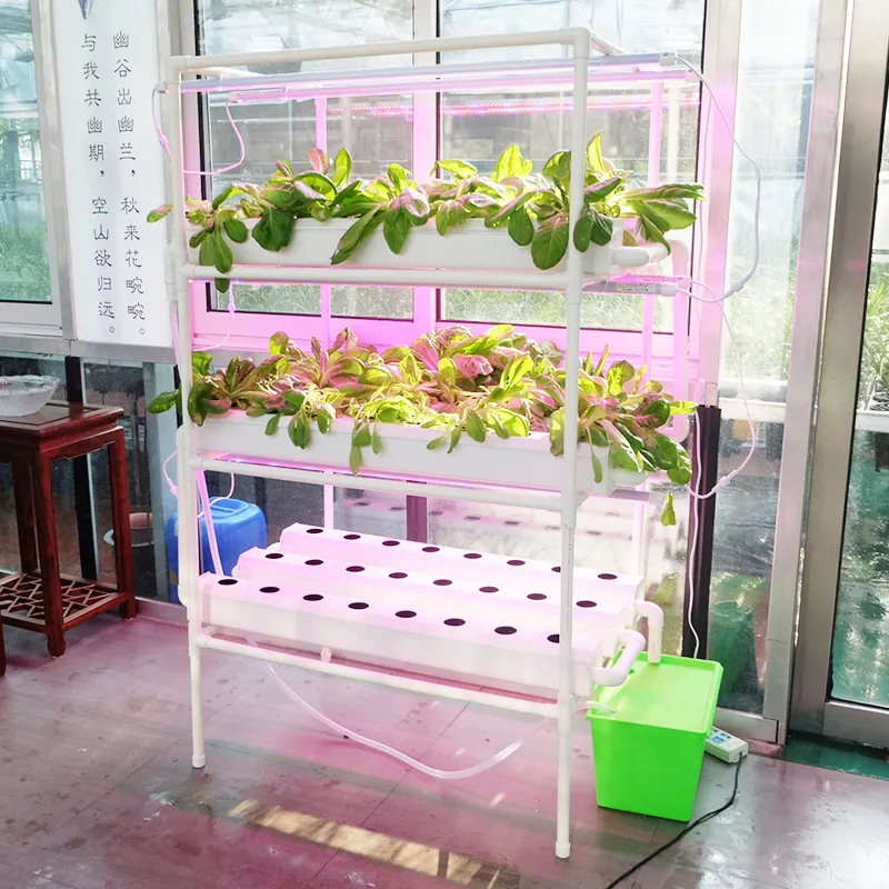 Automatic home garden aquaponics hydroponic farming supplies complete vertical hydroponic system for grow vegetables