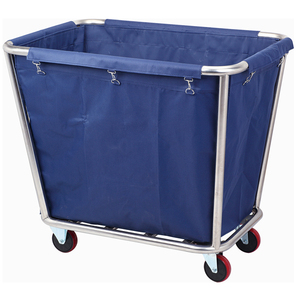 Chariot de ménage à lessive, structure recourbée, chariot en lin, à linge - Product Image 2