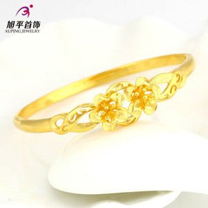 XL5023 Xuping 24K color oro al por mayor flores joyas de imitación estilo cautivador pulsera para mujeres - Product Image 3