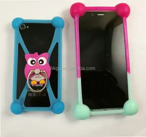 3D Kartun Universal Silikon Bumper Case Cincin Pemegang Menutupi untuk Yota YotaPhone 2 3