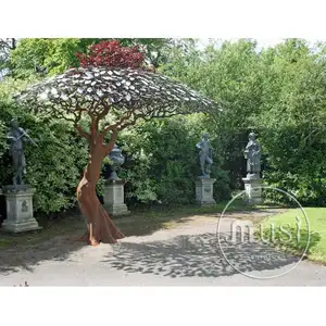 Garten polierte moderne Kunst Edelstahl im Freien Baum abstrakte Skulptur